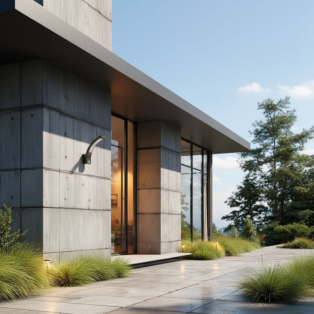 LED-Lampe mit Infrarot-Bewegungssensor 140° Grad 9m Reichweite IP54 Wasserdicht Außenbereich Grau