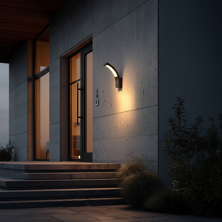 LED-Lampe mit Infrarot-Bewegungssensor 140° Grad 9m Reichweite IP54 Wasserdicht Außenbereich Grau