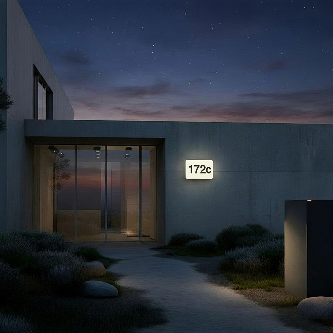 Maclean LED-Leuchte, Hausnummer, mit Dämmerungssensor, weiß, max 10W, IP65, farbneutral (4000K), max 1000lm, MCE292 W