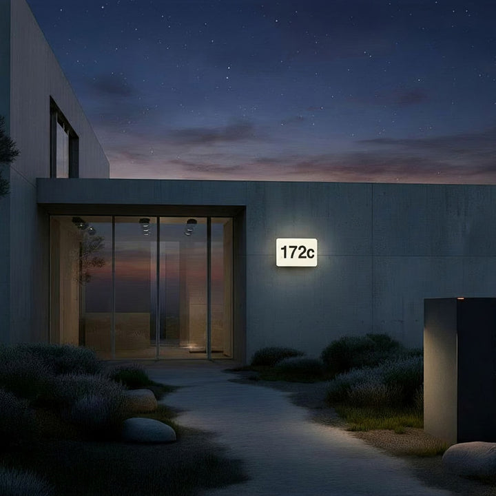 Maclean LED-Leuchte, Hausnummer, mit Dämmerungssensor, weiß, max 10W, IP65, farbneutral (4000K), max 1000lm, MCE292 W