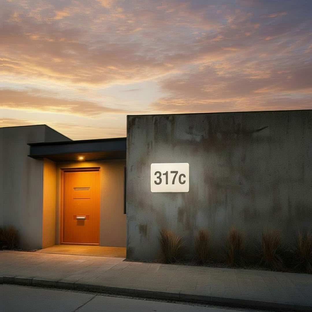 Maclean LED-Leuchte, Hausnummer, mit Dämmerungssensor, weiß, max 10W, IP65, farbneutral (4000K), max 1000lm, MCE292 W