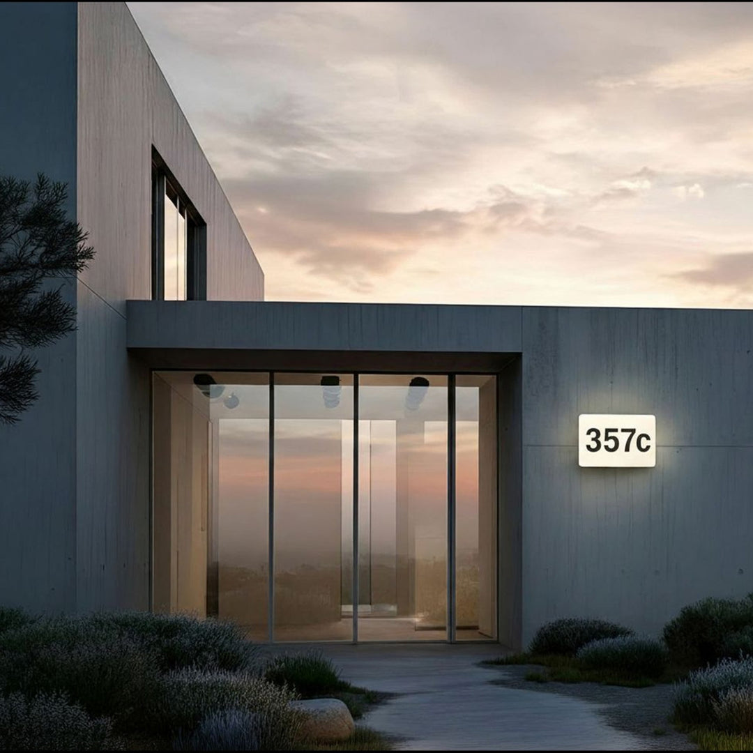 Maclean LED-Leuchte, Hausnummer, mit Dämmerungssensor, weiß, max 10W, IP65, farbneutral (4000K), max 1000lm, MCE292 W