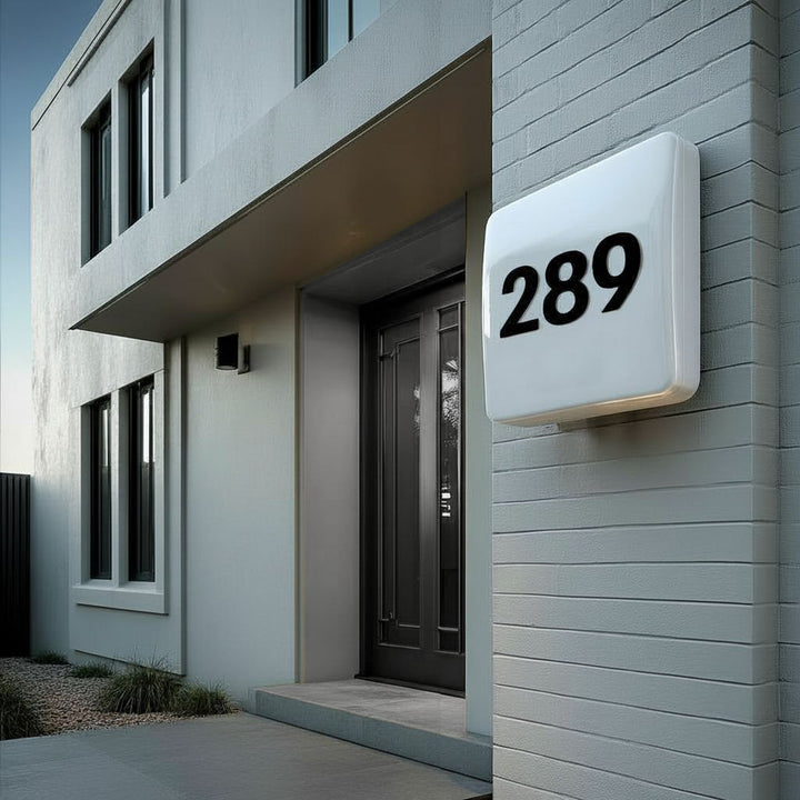 Maclean LED-Leuchte, Hausnummer, mit Dämmerungssensor, weiß, max 10W, IP65, farbneutral (4000K), max 1000lm, MCE292 W