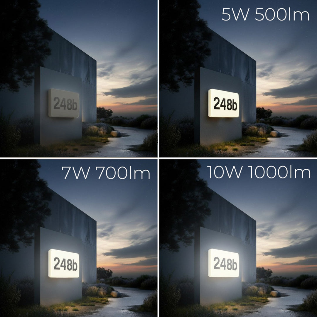 Maclean LED-Leuchte, Hausnummer, mit Dämmerungssensor, weiß, max 10W, IP65, farbneutral (4000K), max 1000lm, MCE292 W