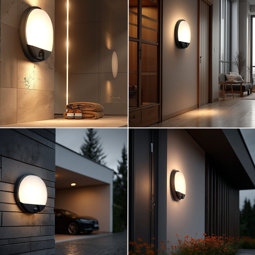 Maclean Energy MCE291 mit IR-Bewegungssensor u. Dämmerungsensor Grau