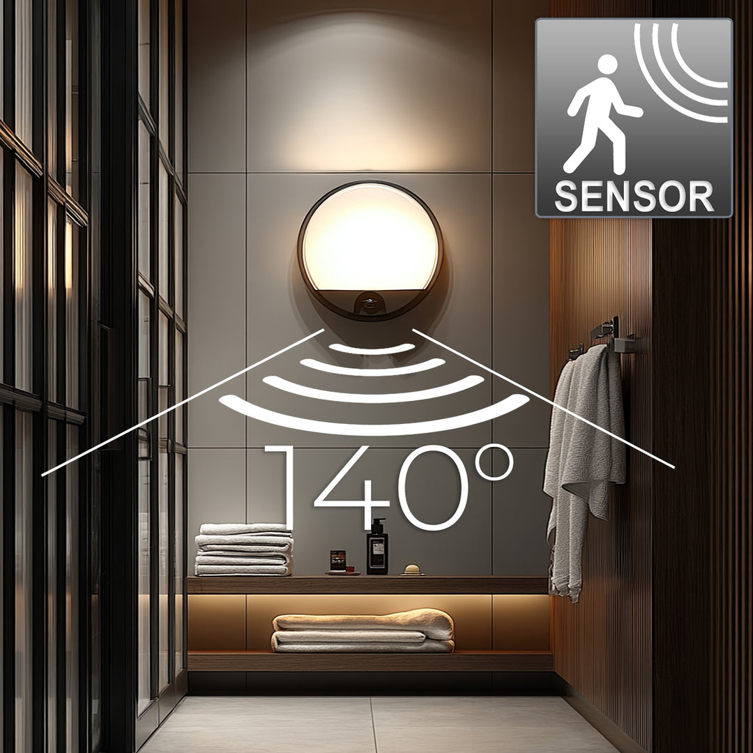 Maclean Energy MCE291 mit IR-Bewegungssensor u. Dämmerungsensor Grau