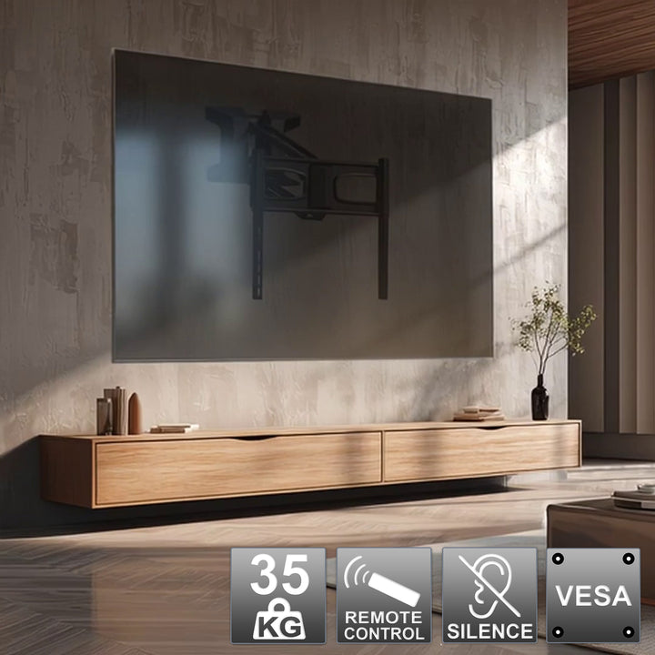 Elektrische TV-Wandhalterung Inkl. Fernbedienung Höhenverstellung Zur Montage über dem Kamin 37-70" max. VESA 600x400 bis 35kg
