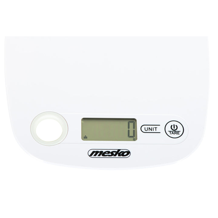 Elektronische LCD-Küchenwaage bis 5kg Mesko MS 3159w weiß