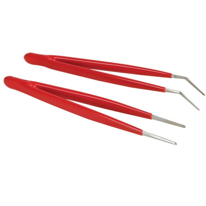 Präzisionspinzettensatz für elektronische Arbeiten, rot, Velleman VTTW5