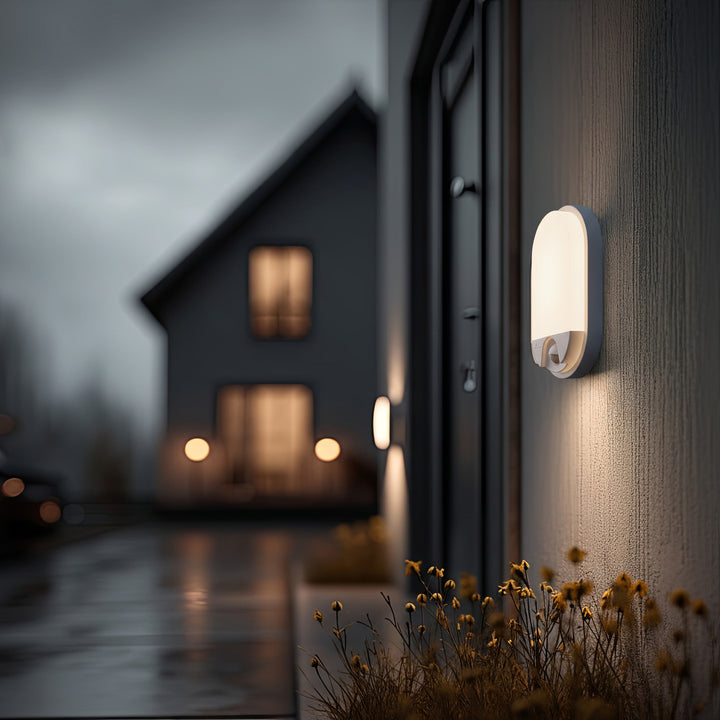 Maclean MCE340 LED-Lampe mit Infrarot-Bewegungssensor Wandleuchte Innen-/ Außenbeleuchtung 1100lm 15W IP54 Weiß