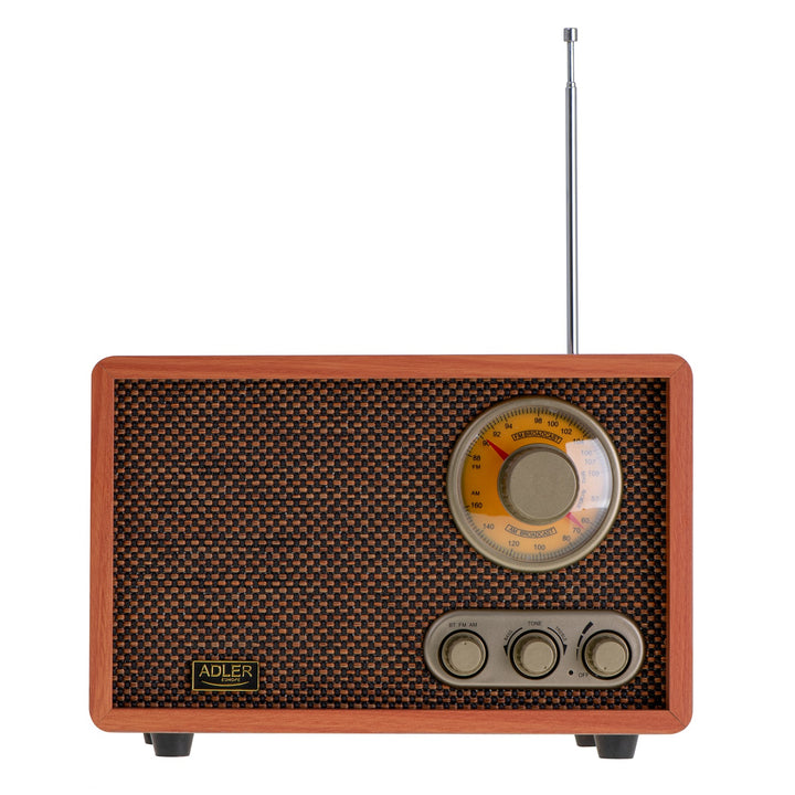 Retro Radio mit Bluetooth und Teleskopantenne FM / AM 10W RMS Bass- / Höhenregler