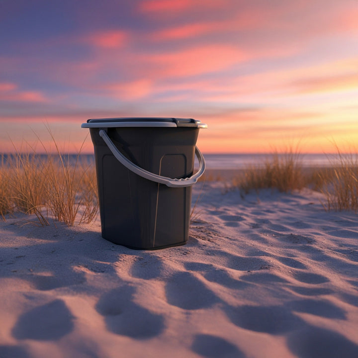 Campingtoilette 19L Mobile Toiletteneimer Reisetoilette Toilette Eimertoilette Mobil Camping Anthrazit