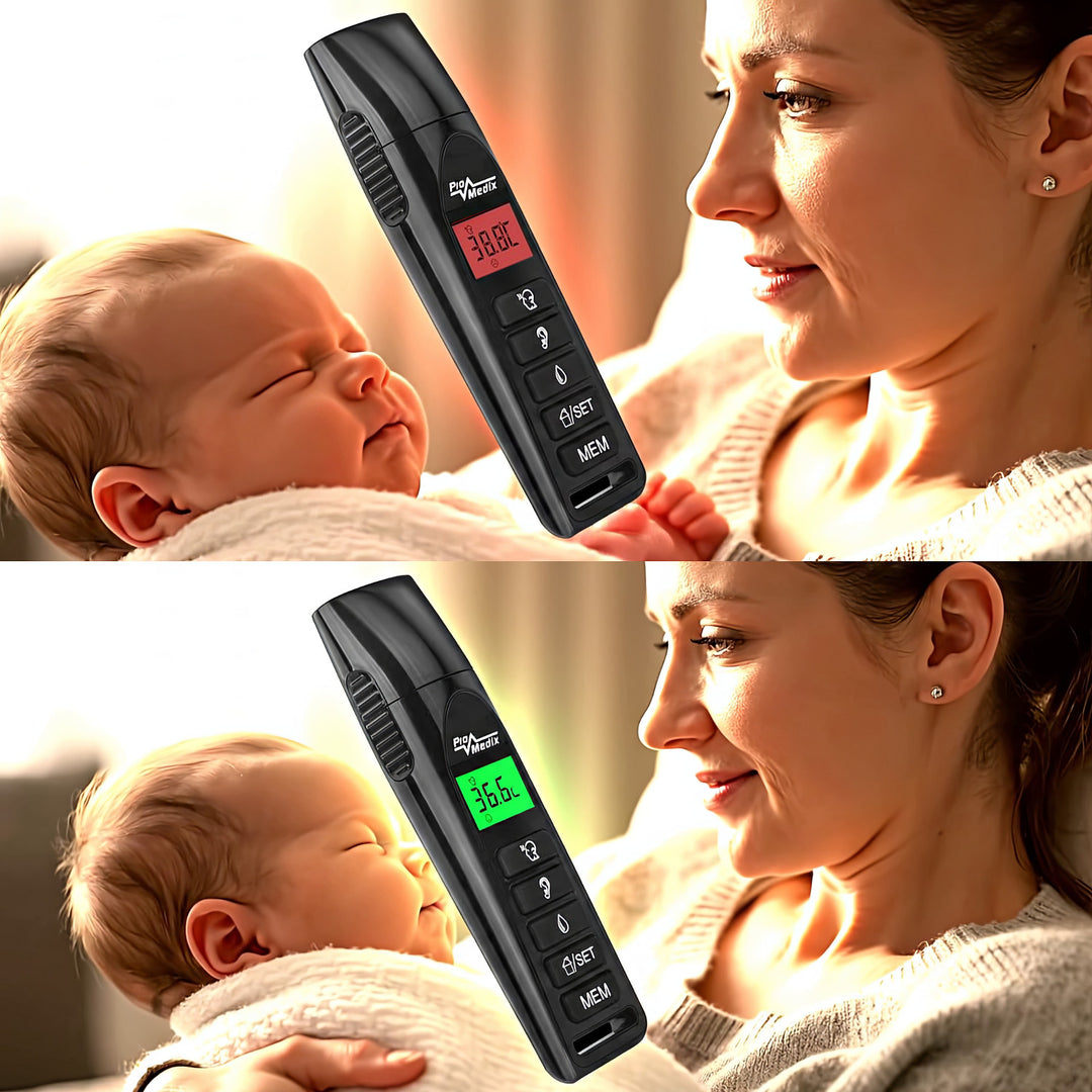 Maclean PR-638 : 4 in 1 Messung : - Stirn - Ohr - Objekt - Raum - Temperatur