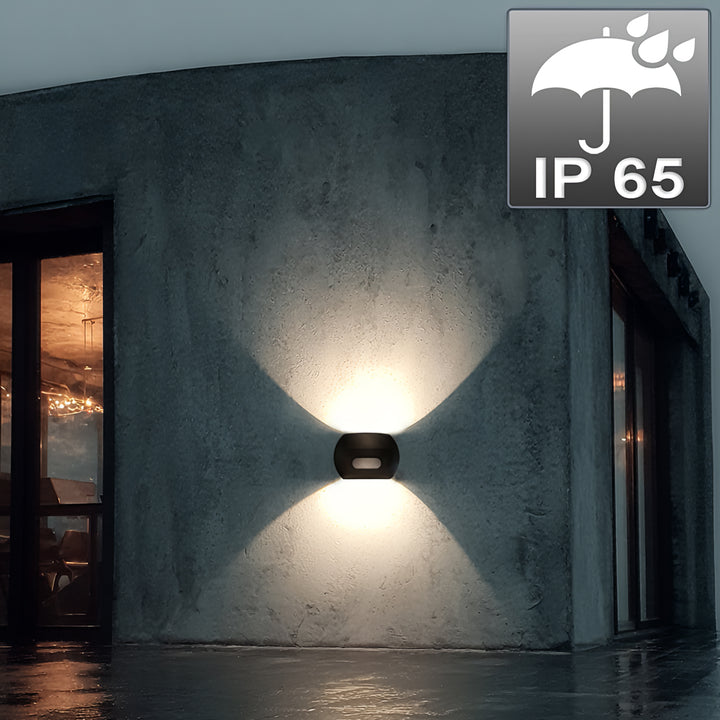 LED-Wandleuchte mit PIR-Sensor Maclean Energy MCE366 - PC+ALU, 20W (1600lm) Neutralweiß 4000K IP65 grau