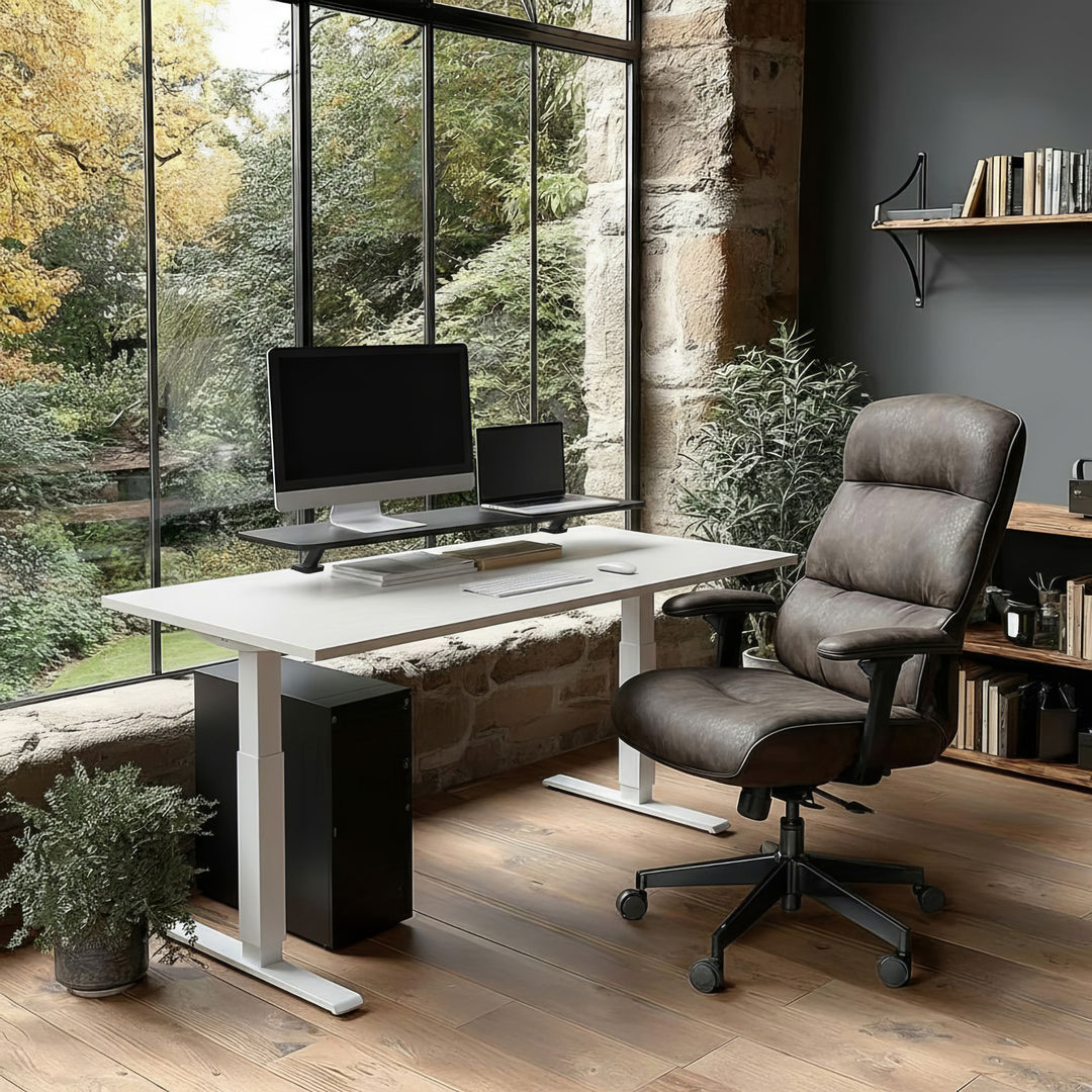 Monitorständer 13"~32" bis max. 20kg Tischplatte Regal 100x26cm Regalbrett Tischhalterung Tischbefestigung Schreibtisch Befestigung