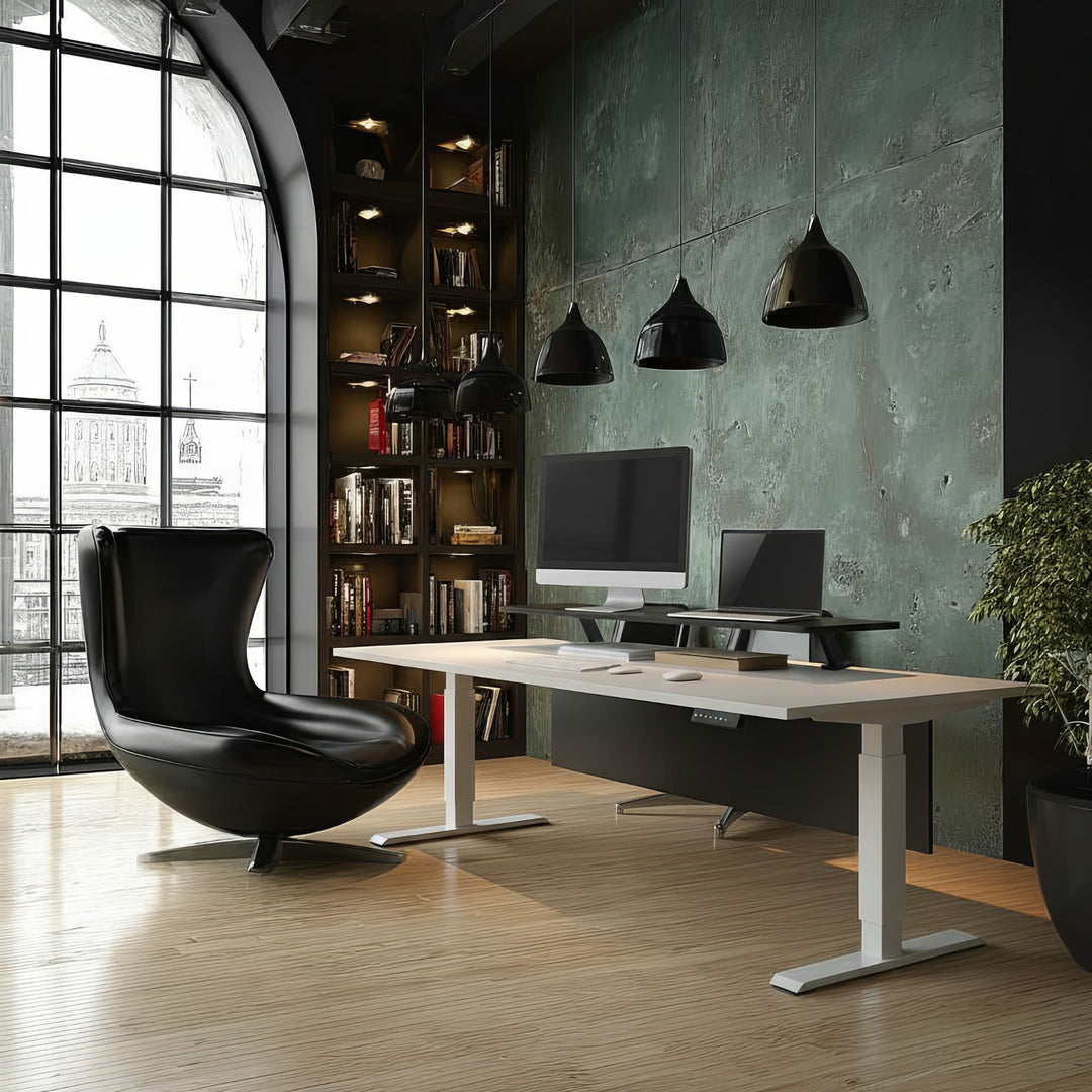 Monitorständer 13"~32" bis max. 20kg Tischplatte Regal 100x26cm Regalbrett Tischhalterung Tischbefestigung Schreibtisch Befestigung