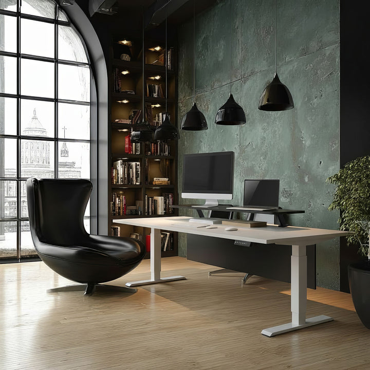 Monitorständer 13"~32" bis max. 20kg Tischplatte Regal 100x26cm Regalbrett Tischhalterung Tischbefestigung Schreibtisch Befestigung