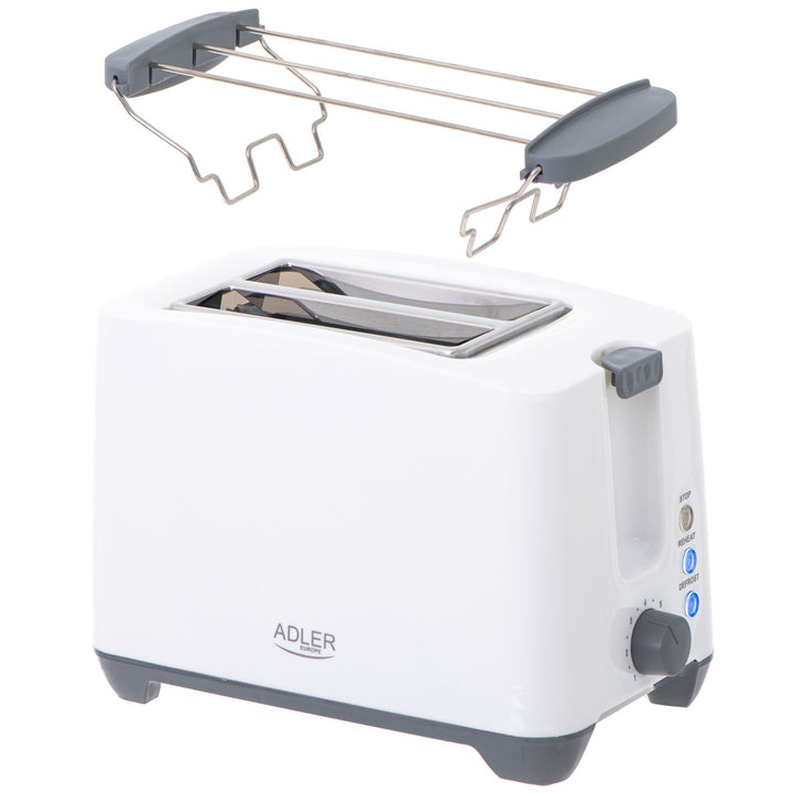 Adler Toaster, 7 Stufen, 3 Funktionen, Brötchenrost, AD 3216