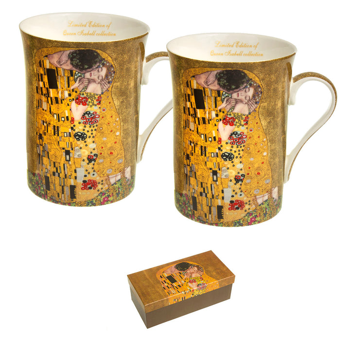 Kaffebecher  Becher Kuss Klimt Set Geschenkidee 2er Set