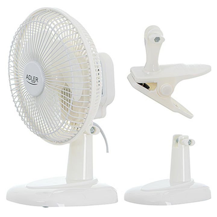 Adler AD7317 Tischventilator mit Befestigungsclip 15cm Innovativ