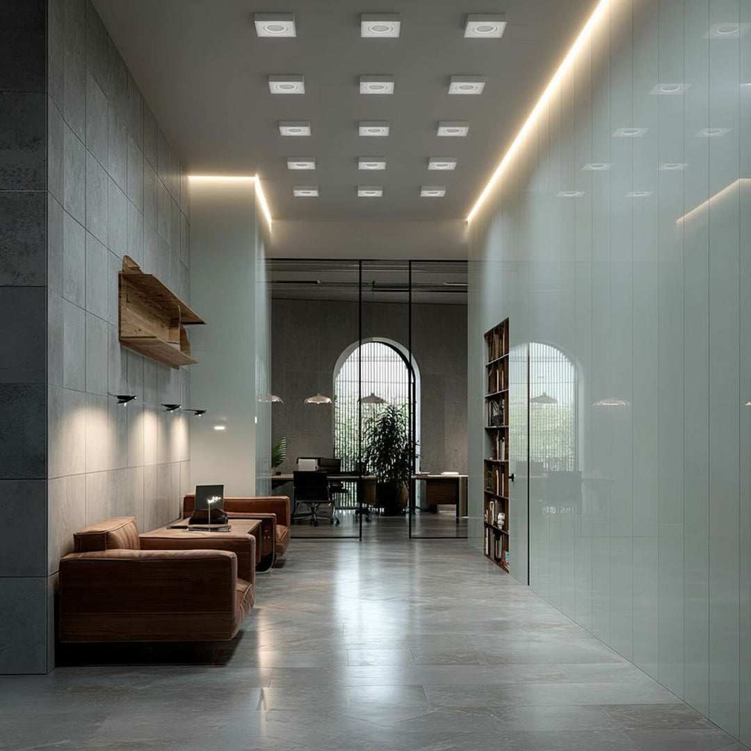 Einbaurahmen GU10 Einbaustrahler Rahmen Einbauleuchte Deckenleuchte max. 35W IP20 (1x Stück Eckig - ohne Leuchtmittel, Weiß)