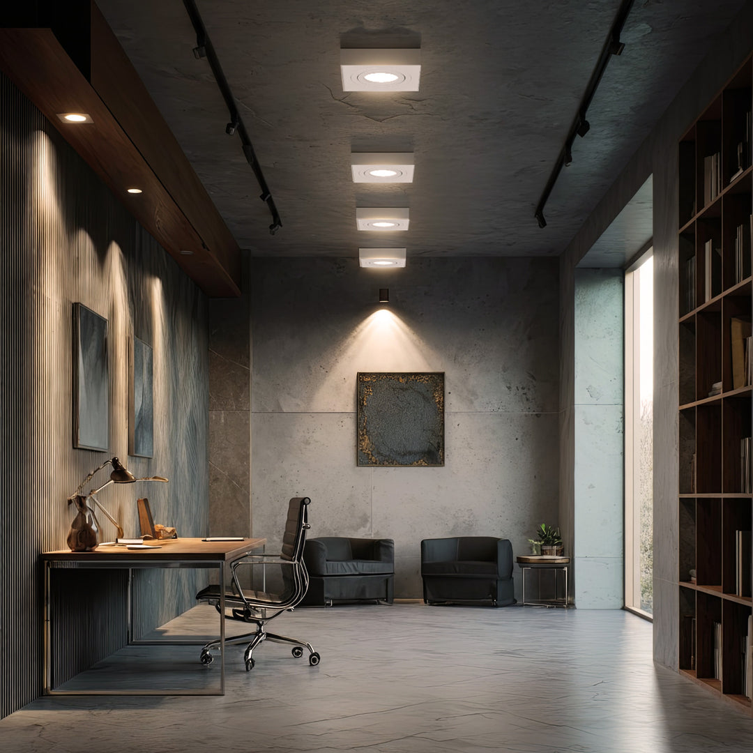 Einbaurahmen GU10 Einbaustrahler Rahmen Einbauleuchte Deckenleuchte max. 35W IP20 (1x Stück Eckig - ohne Leuchtmittel, Weiß)