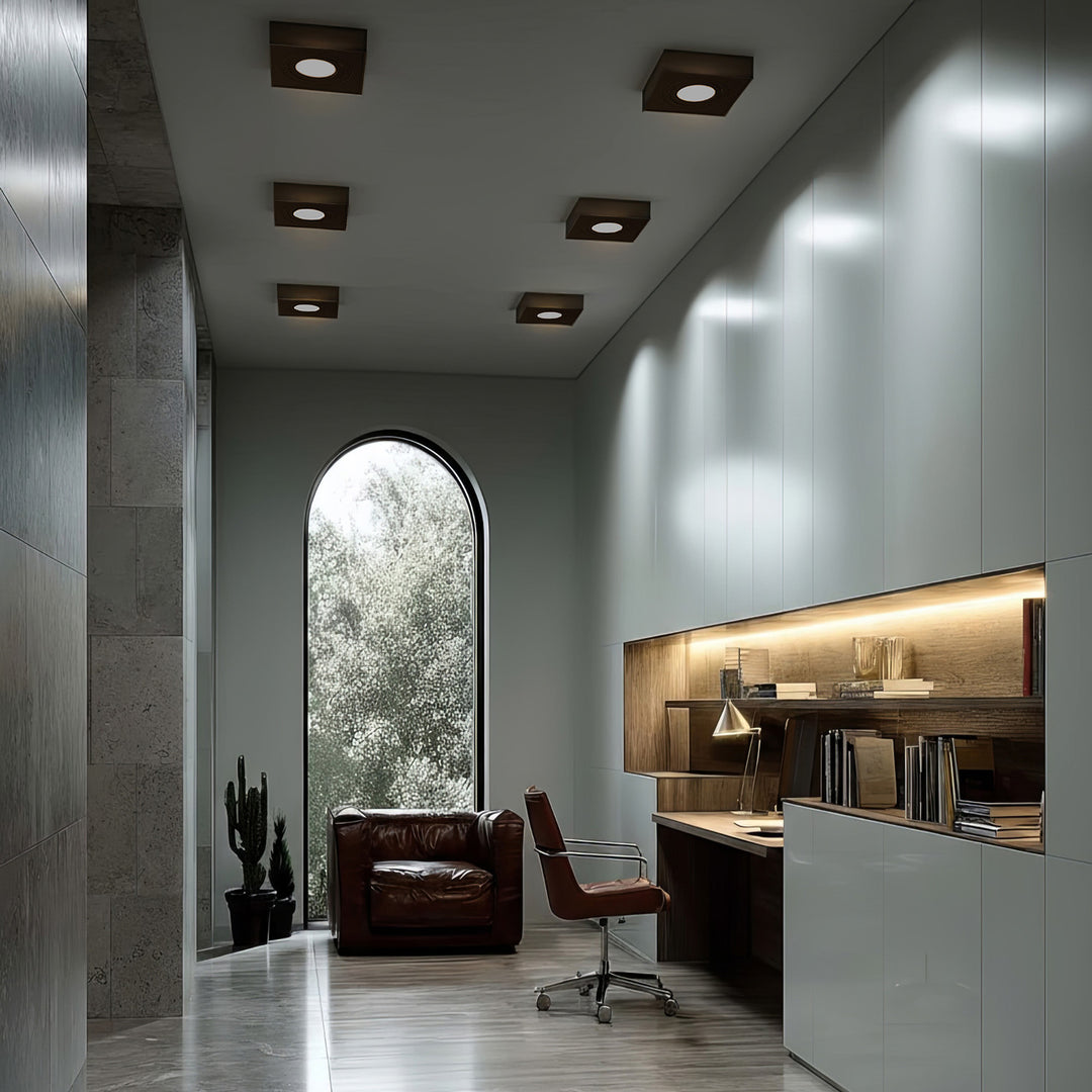 Einbaurahmen GU10 Einbaustrahler Rahmen Einbauleuchte Deckenleuchte max. 35W IP20 (1x Stück Eckig - ohne Leuchtmittel, Schwarz)