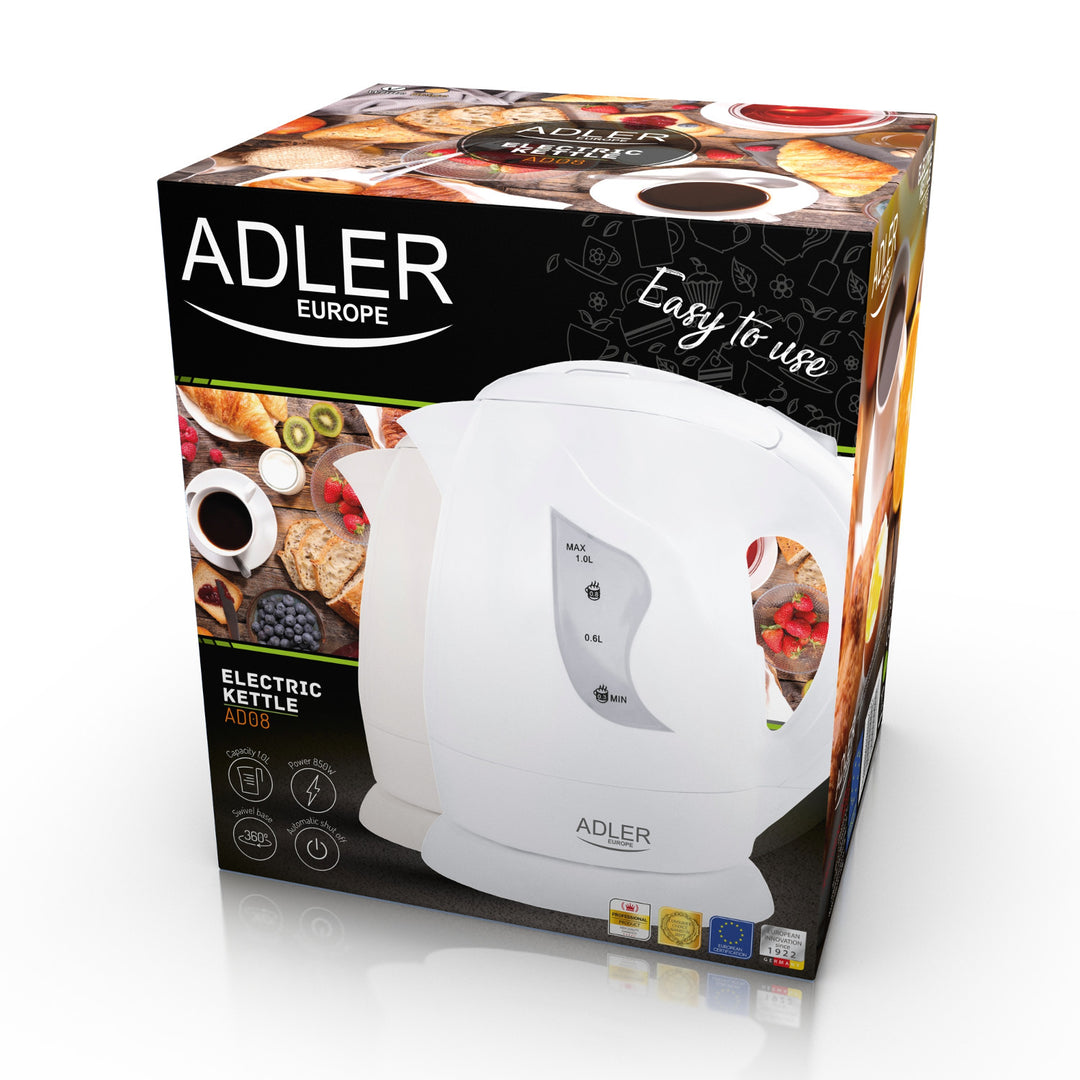 Schnurloser Wasserkocher Adler, 850W, 1L, beige, AD 08 b