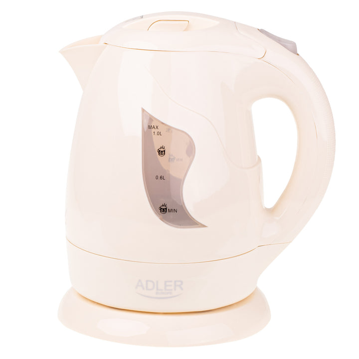 Schnurloser Wasserkocher Adler, 850W, 1L, beige, AD 08 b