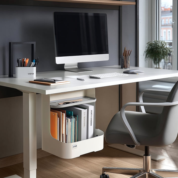 Schreibtisch-Organizer Untertisch Organizer für Büroutensilien Büro-Organizer Unterbau Büroablage bis 5kg