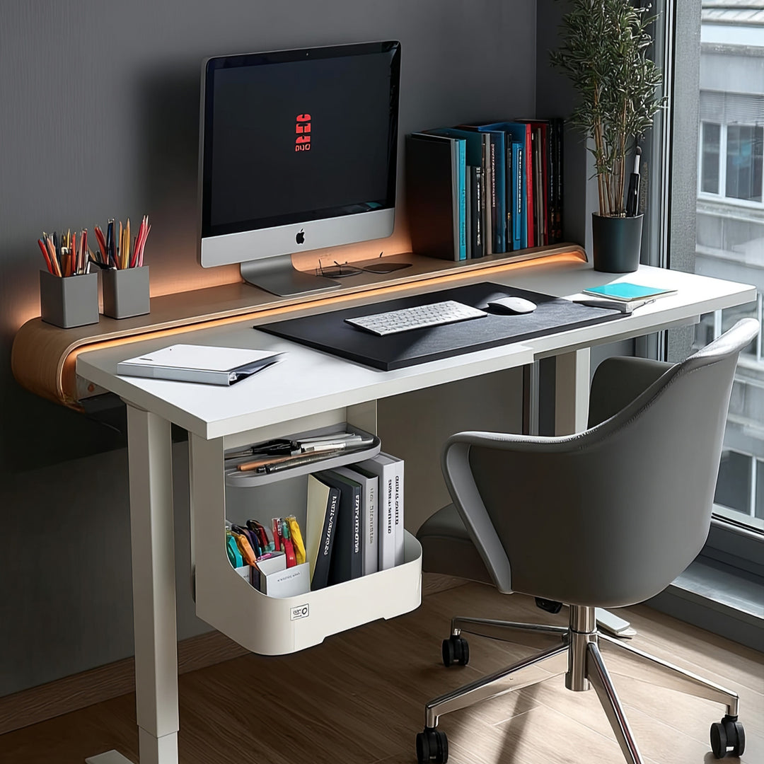 Schreibtisch-Organizer Untertisch Organizer für Büroutensilien Büro-Organizer Unterbau Büroablage bis 5kg