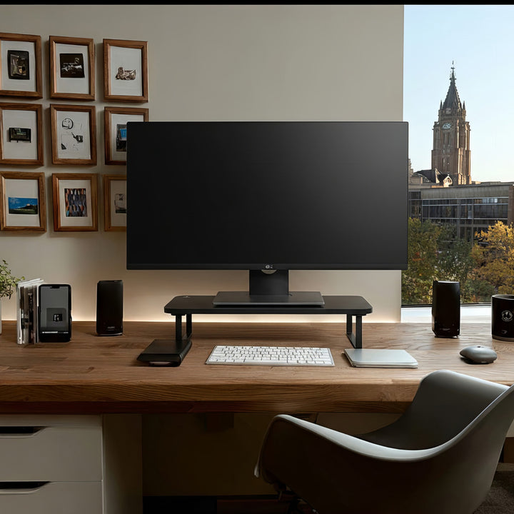 Monitorständer 13"- 32" Bildschirmerhöhung Laptopständer Schreibtischaufsatz Bildschirm Ständer bis 20kg 50x26x12.2cm