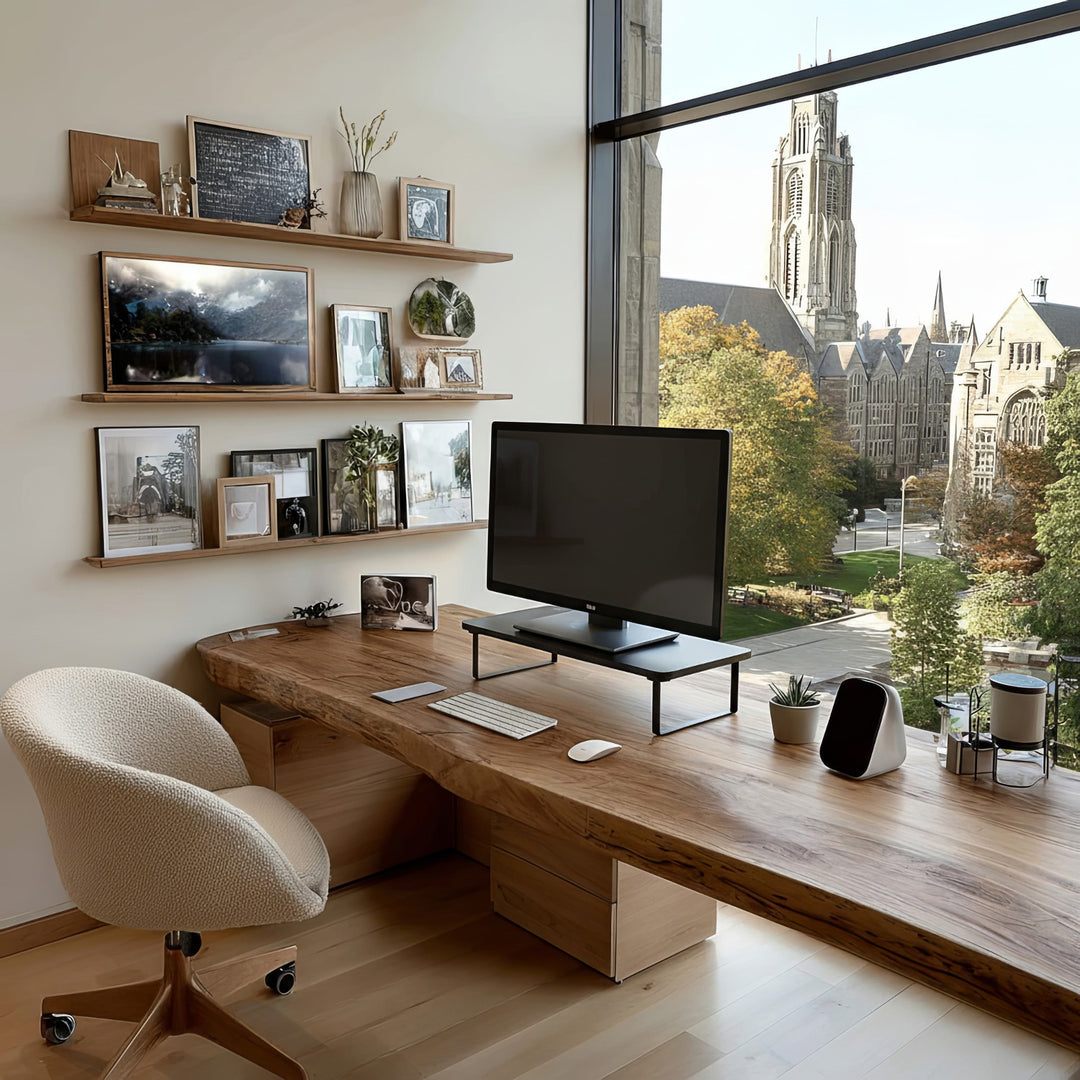 Monitorständer 13"- 32" Bildschirmerhöhung Laptopständer Schreibtischaufsatz Bildschirm Ständer bis 20kg 50x26x12.2cm