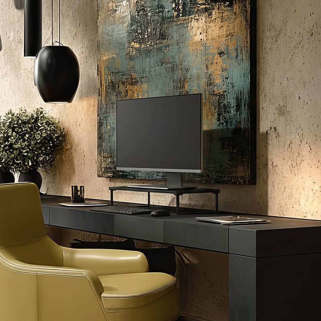 Monitorständer 13"- 32" Bildschirmerhöhung Laptopständer Schreibtischaufsatz Bildschirm Ständer bis 20kg 50x26x12.2cm