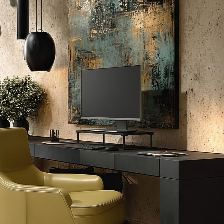 Monitorständer 13"- 32" Bildschirmerhöhung Laptopständer Schreibtischaufsatz Bildschirm Ständer bis 20kg 50x26x12.2cm