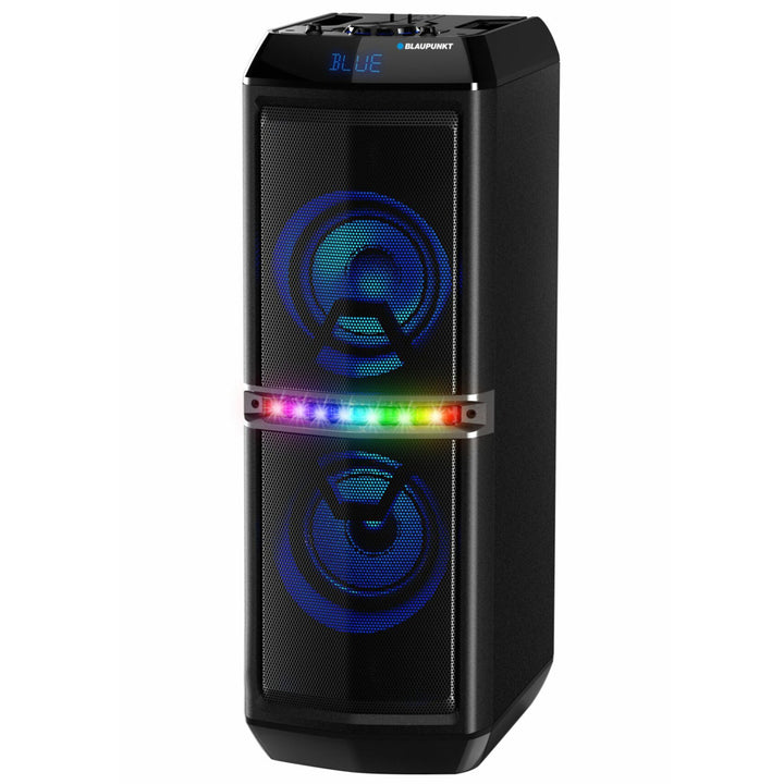 Party Lautsprecher Tragbarer Bluetooth-Lautsprecher Kabellos 2 x 30W RMS Fernbedienung Karaoke Funktion Disco Beleuchtung