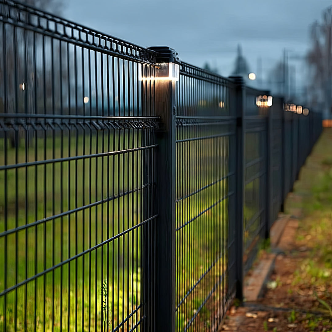 LED Solarlampe Zaunpfahl Gartenlicht mit Dämmerungssensor 100x100mm Neutralweiß 4000K Akku 100x100 mm