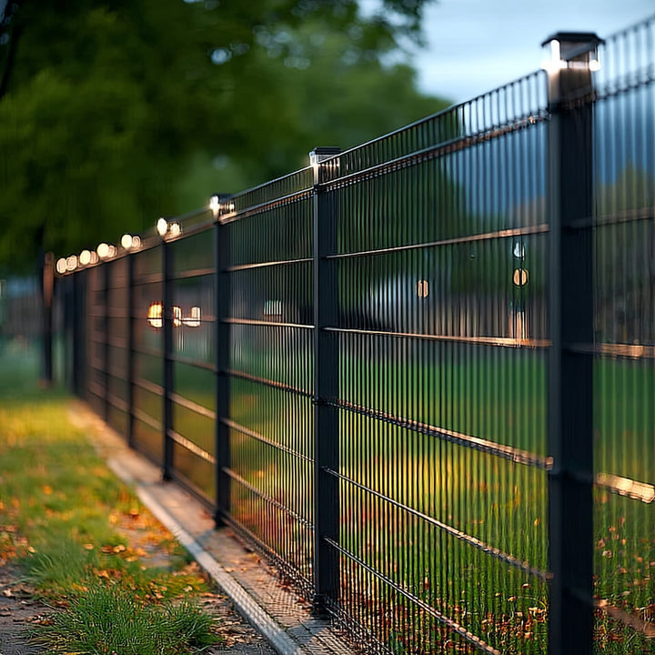 LED Solarlampe Zaunpfahl Gartenlicht mit Dämmerungssensor 100x100mm Neutralweiß 4000K Akku 100x100 mm