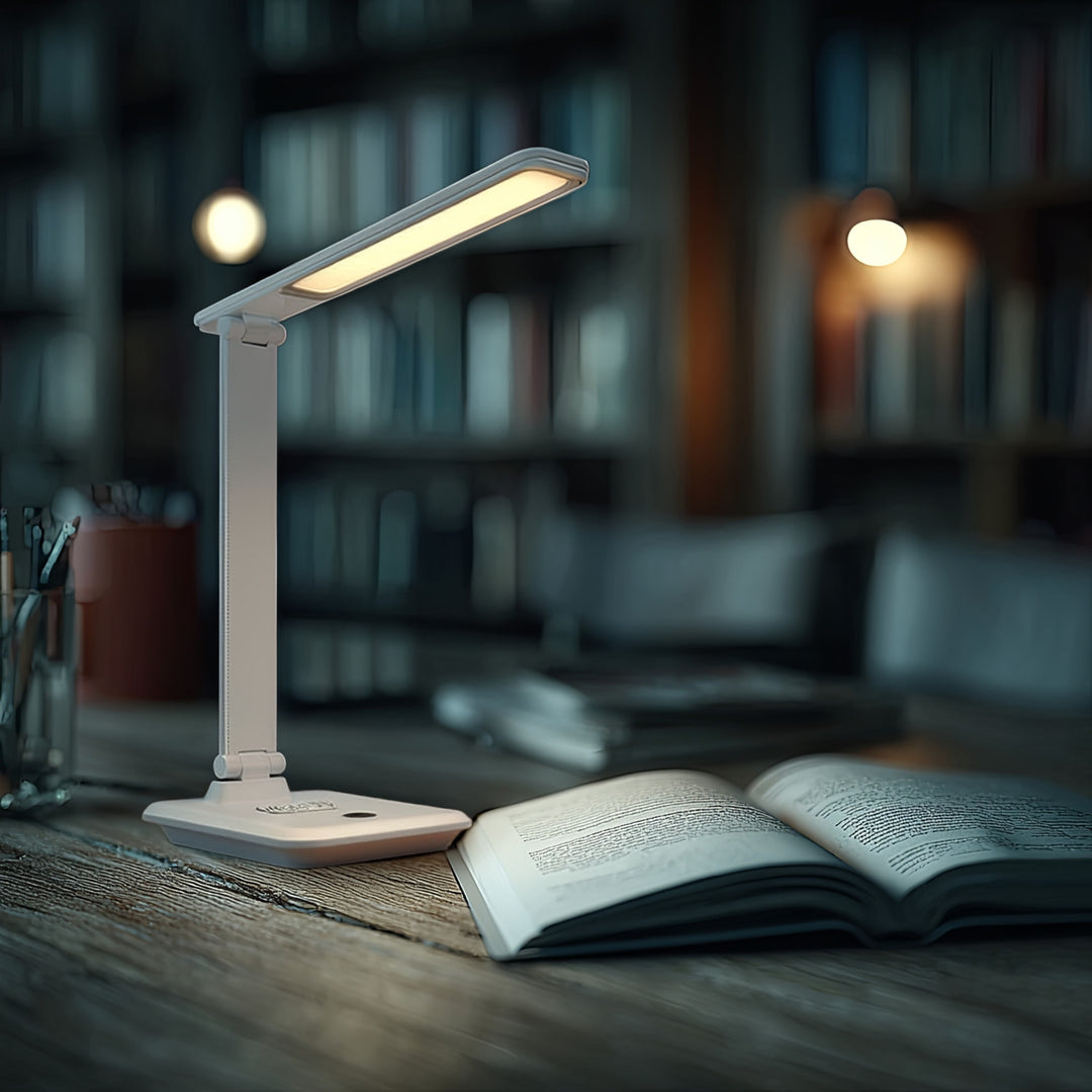 Dimmbare LED Schreibtischlampe Schreibtischleuchte Tischlampe 9W mit Induktion Qi-Ladegerät