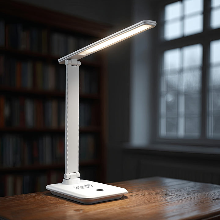 Dimmbare LED Schreibtischlampe Schreibtischleuchte Tischlampe 9W mit Induktion Qi-Ladegerät
