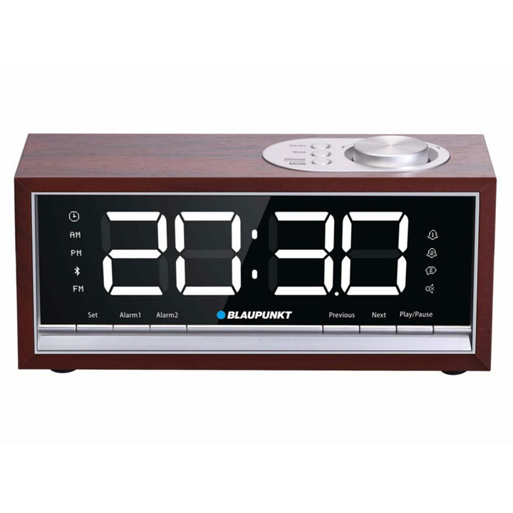 Radiowecker mit Bluetooth Uhrenradio FM PLL Radio mit 60 Senderspeicher Doppelalarm Schlummerfunktion LED Display