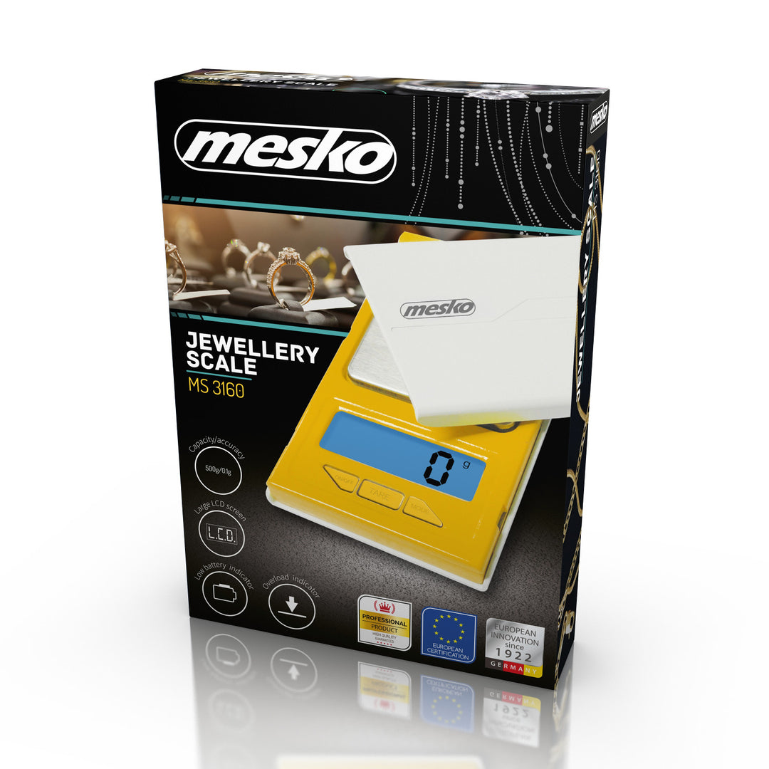 Mesko MS 3160 Präzisions-Juwelierwaage mit Tarafunktion