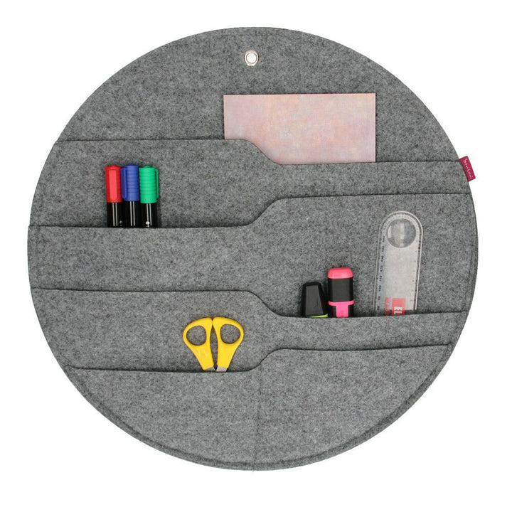 Bertoni Filz-Wandorganizer Circle XL Durchmesser 45 cm - grau, 4 Fächer