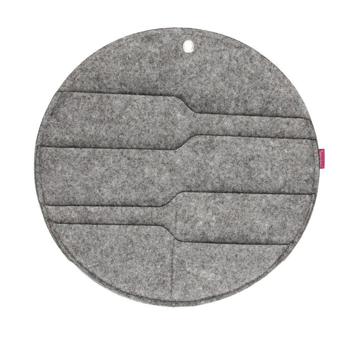 Bertoni Filz-Wandorganizer Kreis L Durchmesser 35 cm - grau, 4 Fächer