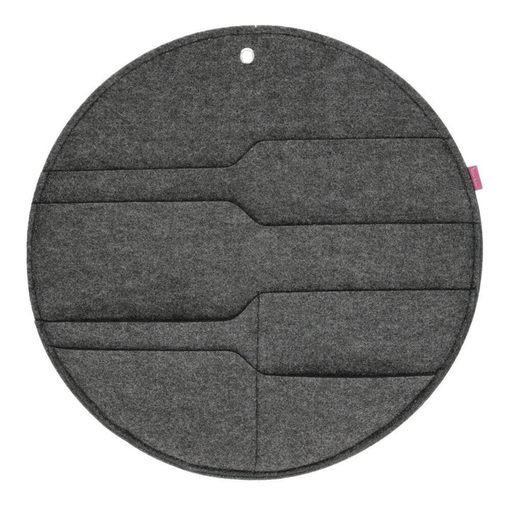 Bertoni Filz-Wandorganizer Kreis L Durchmesser 35 cm - anthrazit, 4 Fächer