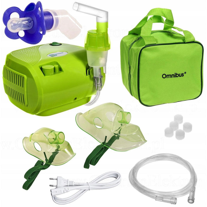 Inhaliergerät Omnibus Vernebler Inhalator BR-CN116B Grün + Schnuller