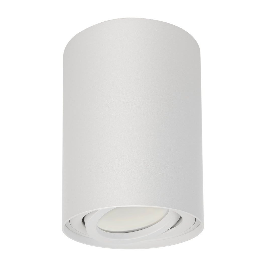Maclean Runde Plafond Weiß MCE422 + LED-Lampe GU10 5W 4000K