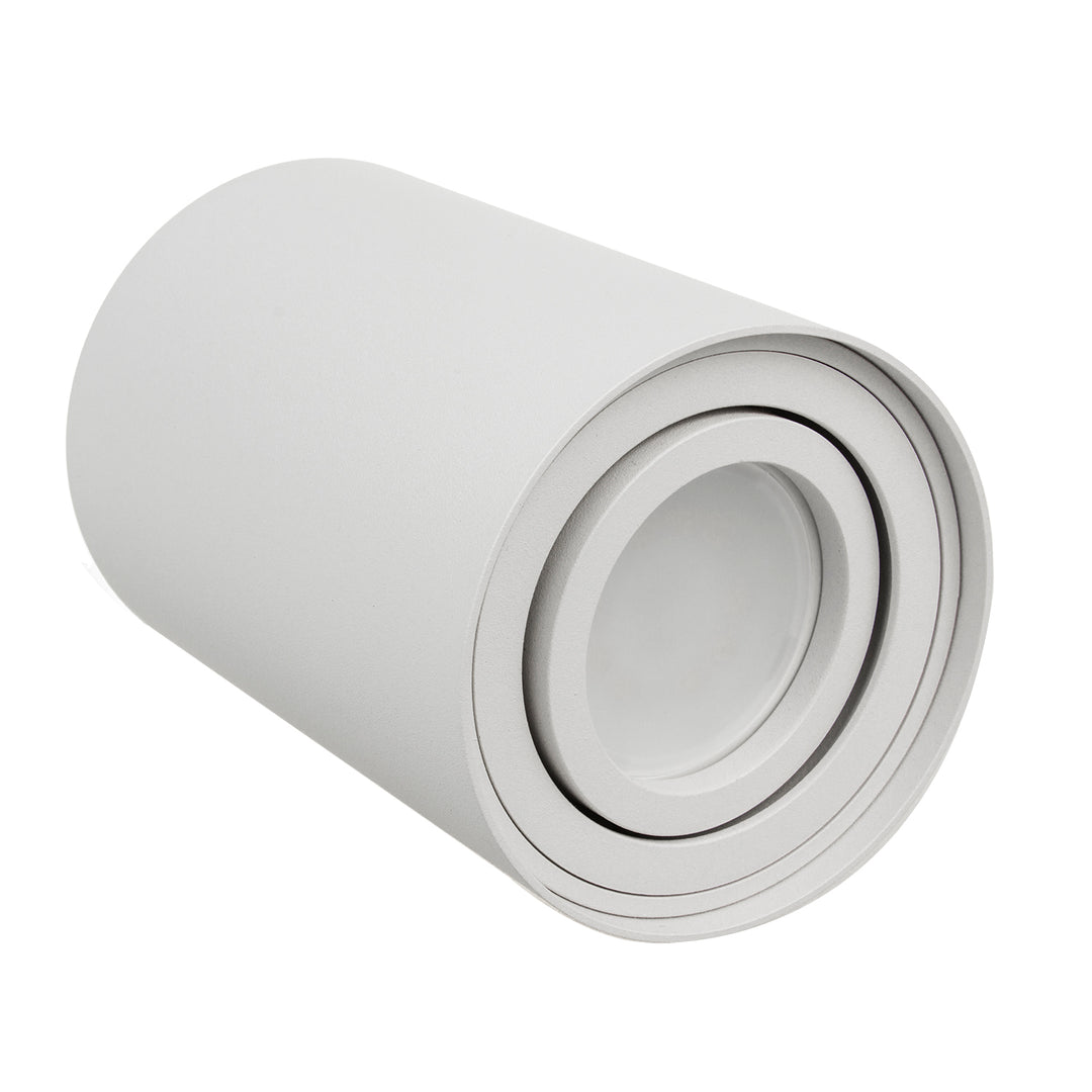 Maclean Runde Plafond Weiß MCE422 + LED-Lampe GU10 5W 4000K