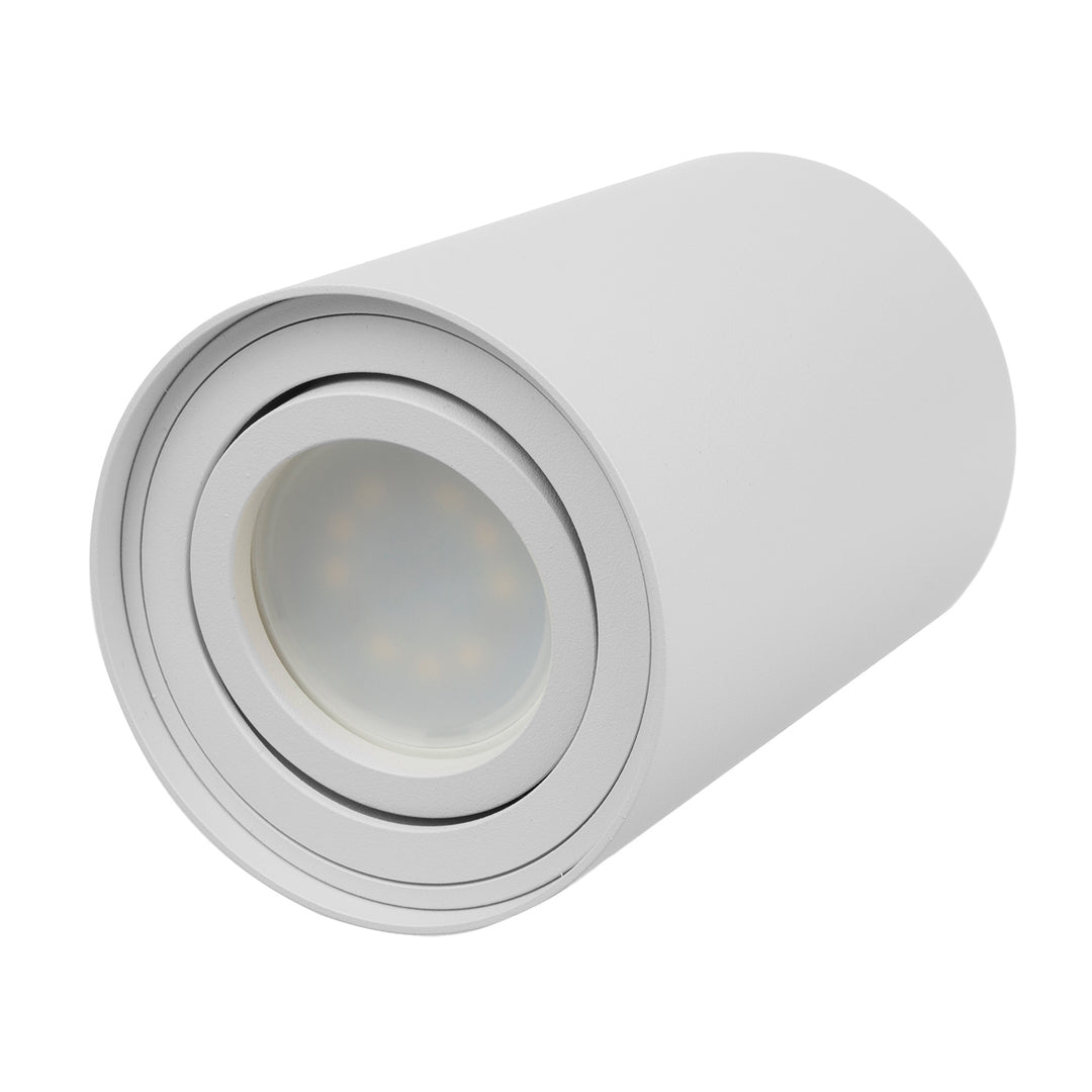 Maclean Runde Plafond Weiß MCE422 + LED-Lampe GU10 5W 4000K