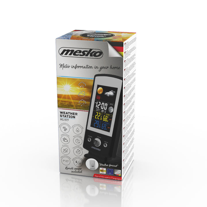 Mesko Wetterstation, Temperatur, Luftdruck, Luftfeuchtigkeit, Vorhersage, MS 1177